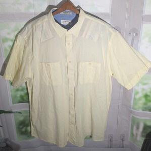 Orvis Short Sleeve Button Up Shirt Mens XXLT Double Pocket‎ Light Weight Shirt